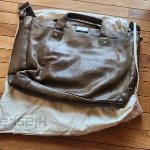 Hlaska Brown Leather Men's Messenger Bag